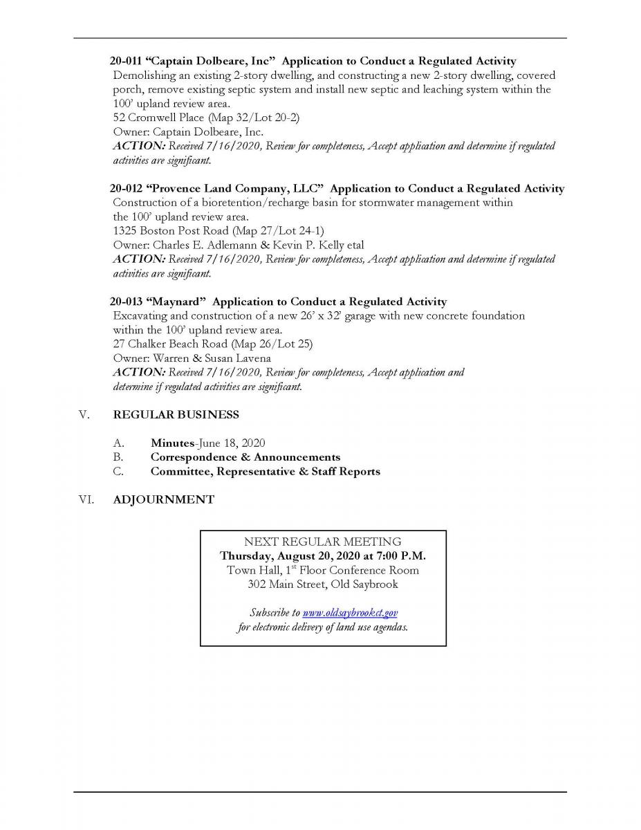IWWC agenda 7/16/2020