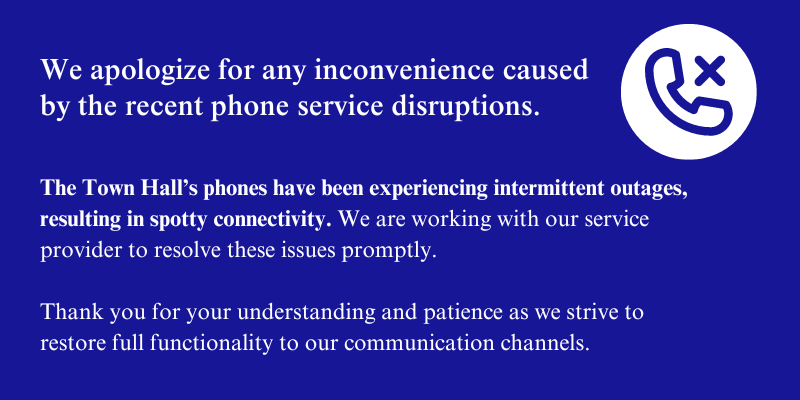 We apologize for any inconvenience caused by the recent phone service disruptions.